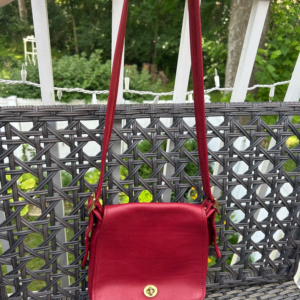 Coach Red 9715 small Legacy Crossbody Bag